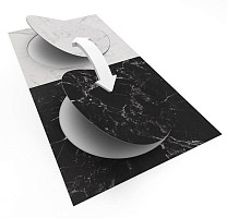 Forbo Allura Material 63544DR7 black marble circle фото 3 | FLOORDEALER